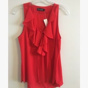Sleeveless Red Shirt